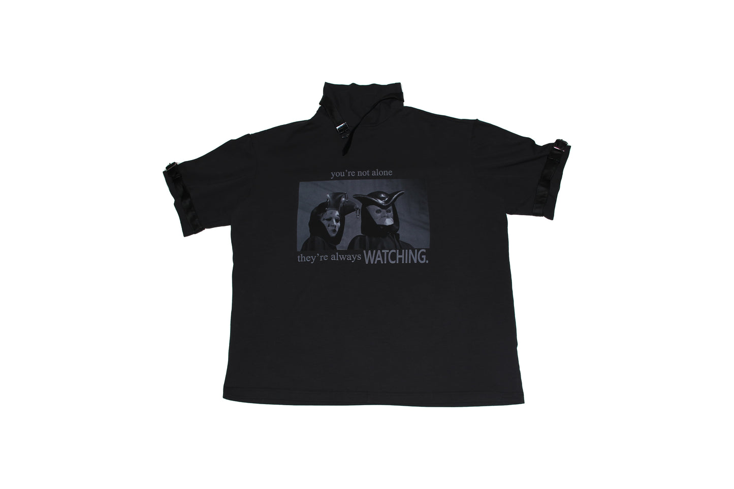"Always Watching" Mock Neck Tee