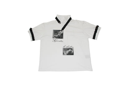 "contre le destin" Mock Neck Tee